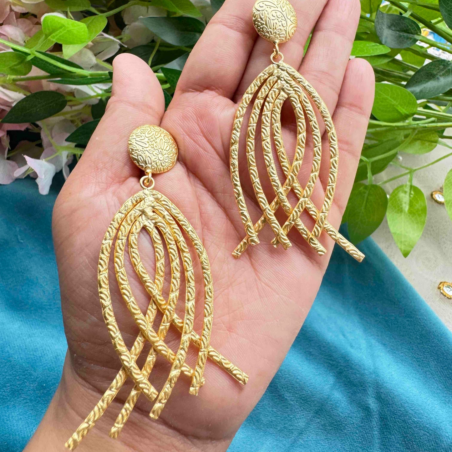 Gold plated Handmade brass jewellery.