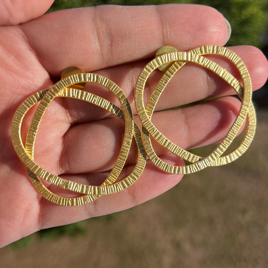 Gold plated Handmade brass jewellery.