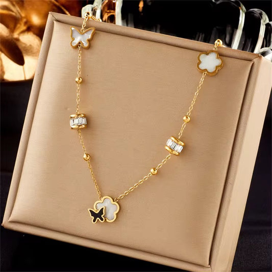 18k gold plated stainless steel necklace